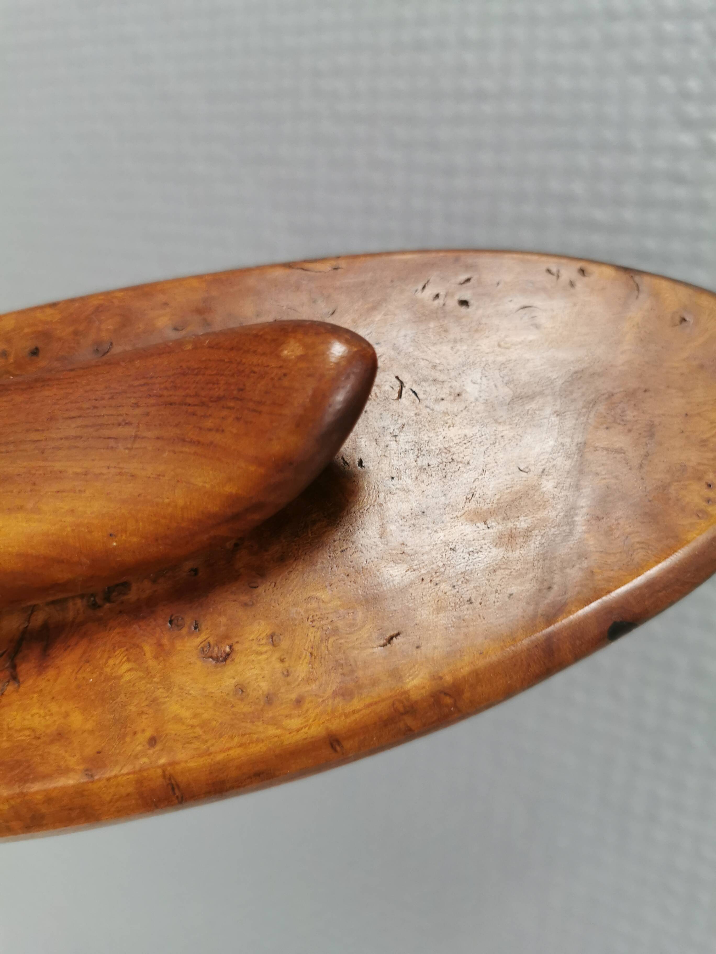 A set of old wall lamps in walnut.