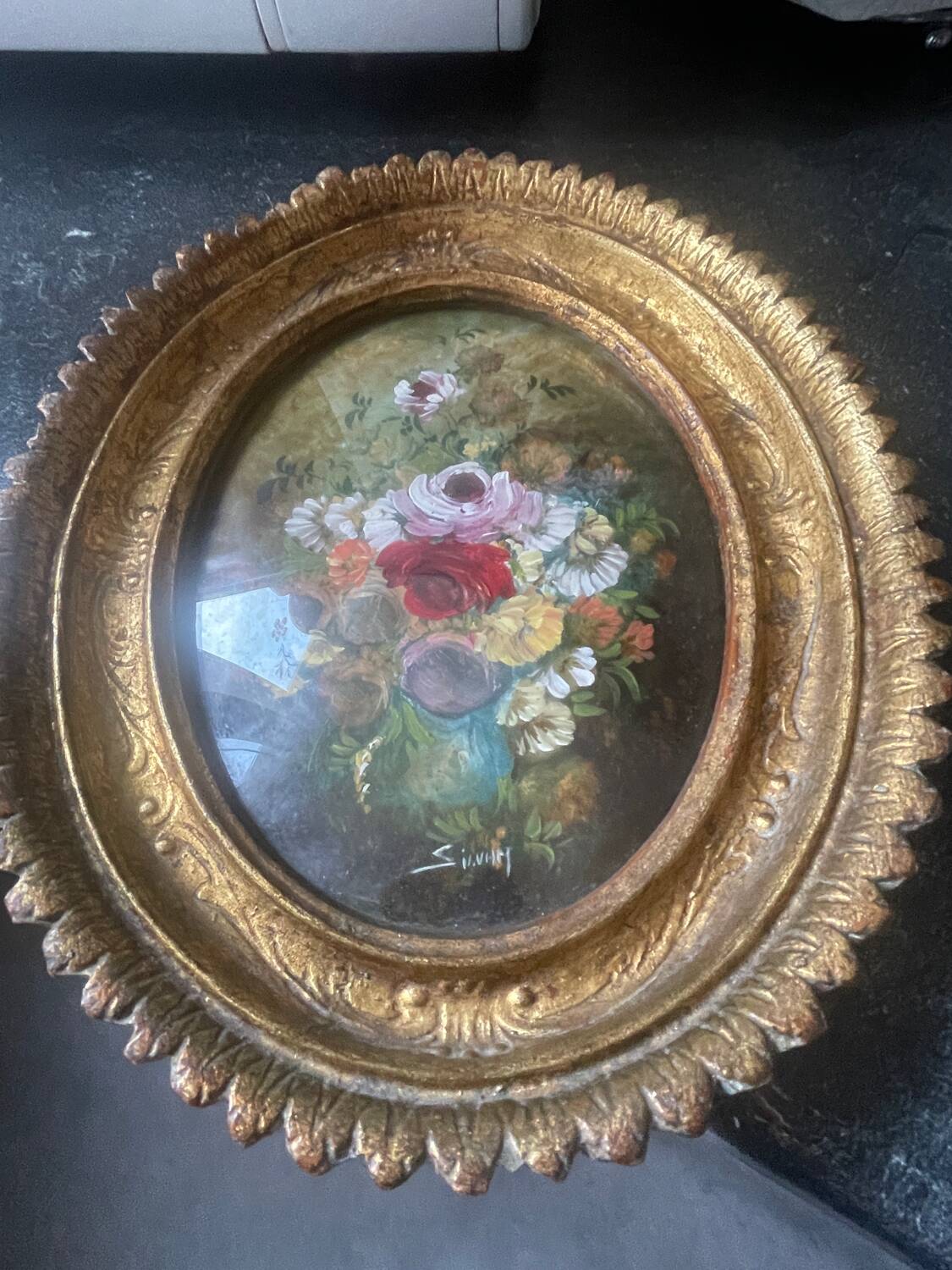 Small floral still life frame