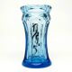 Art Deco vase, blue crystal, designed by K. Palda, Czechoslovakia, 1930s