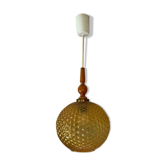 Suspension ball smoked glass from 1970