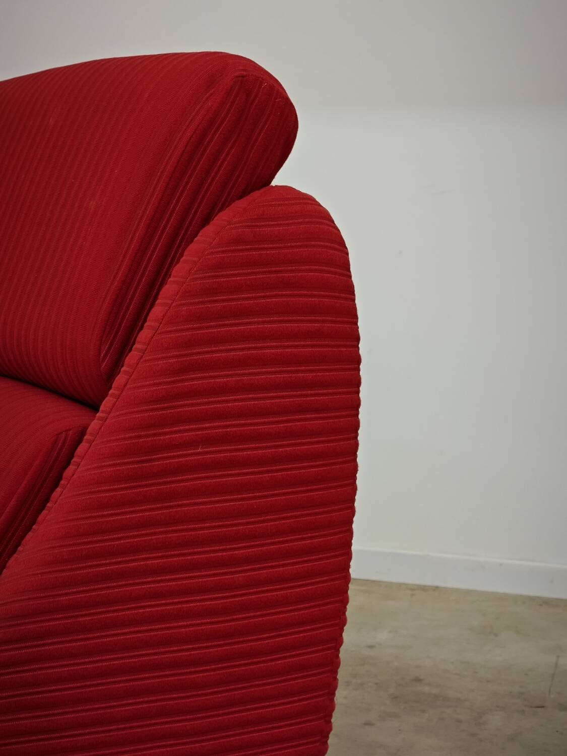 Paire de fauteuils rouge Atlantis Space Age République Tchèque 1970