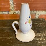 Old Lamp Base White Ceramic Soliflore Vintage Flower Decor