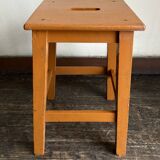 Tabouret de ferme art populaire peinture barn d'origine