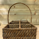 Wooden glass basket