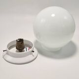 Opaline globe ceiling light