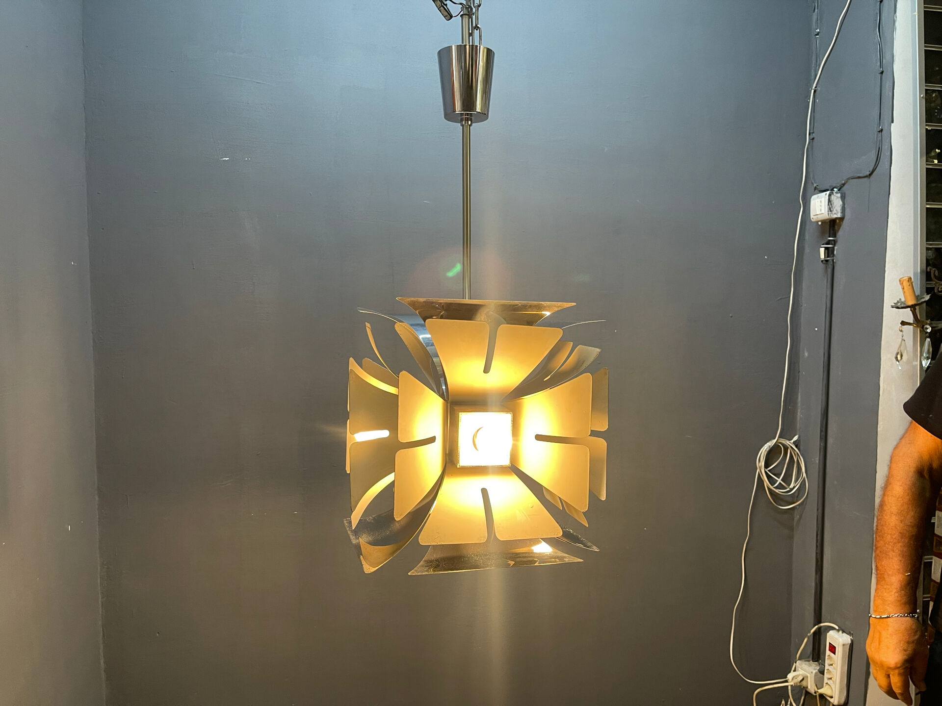 Space Age Chrome Chandelier 1970’s