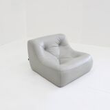 Fauteuil Kali en cuir gris de Michel Ducaroy pour Ligne Roset