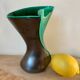 Vase en céramique noire et verte, 1950
