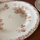 4 antique flat plates from Hte Boulenger et Cie in sepia ironstone, Lucie model.