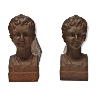 Pair of ancient cast iron channels