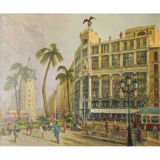 Francisco Planas Doria, Cityscape Painting, Barcelona