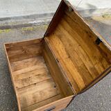 19th-century vintage wooden mallet with steel reinforcement.