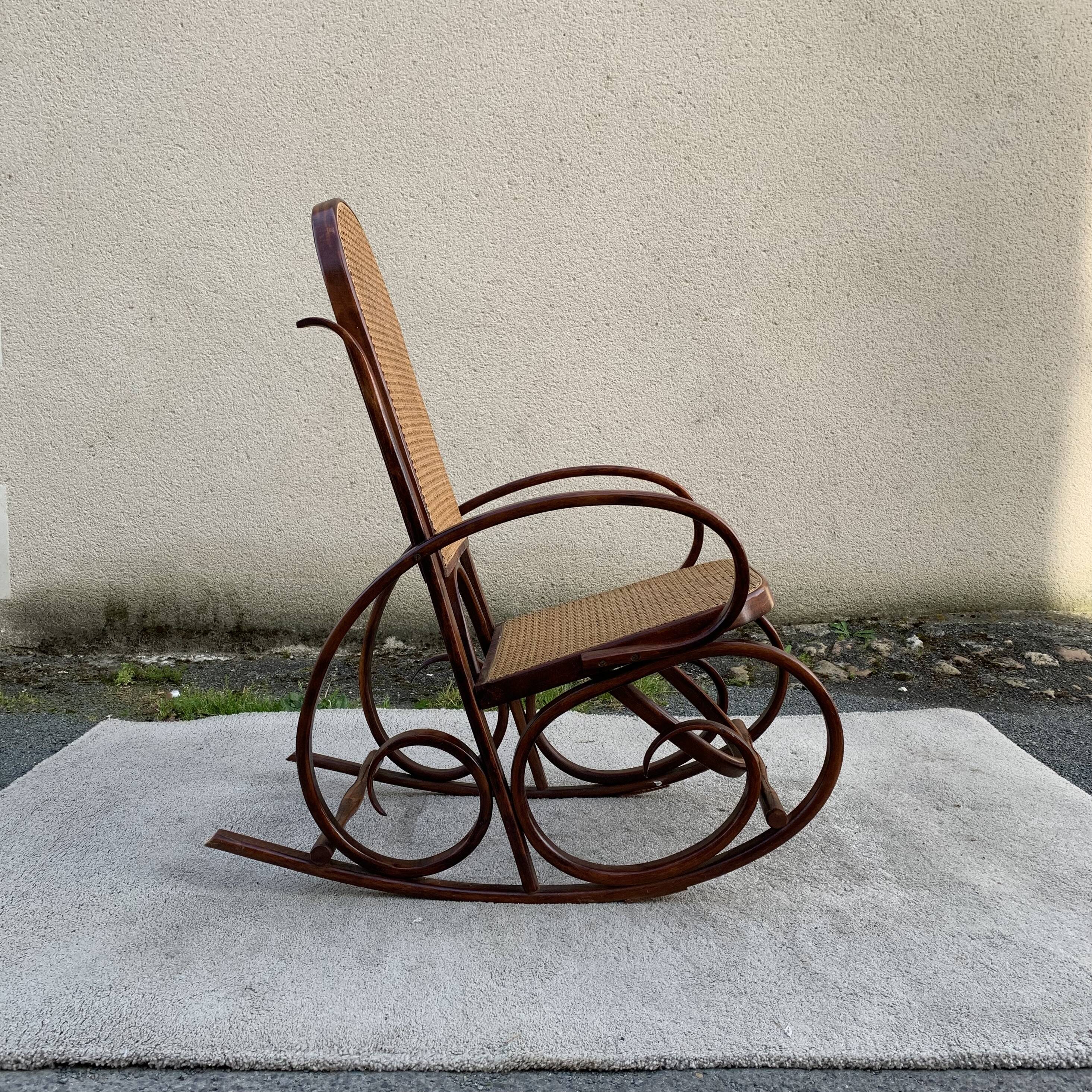 Caned rocking chair 1900