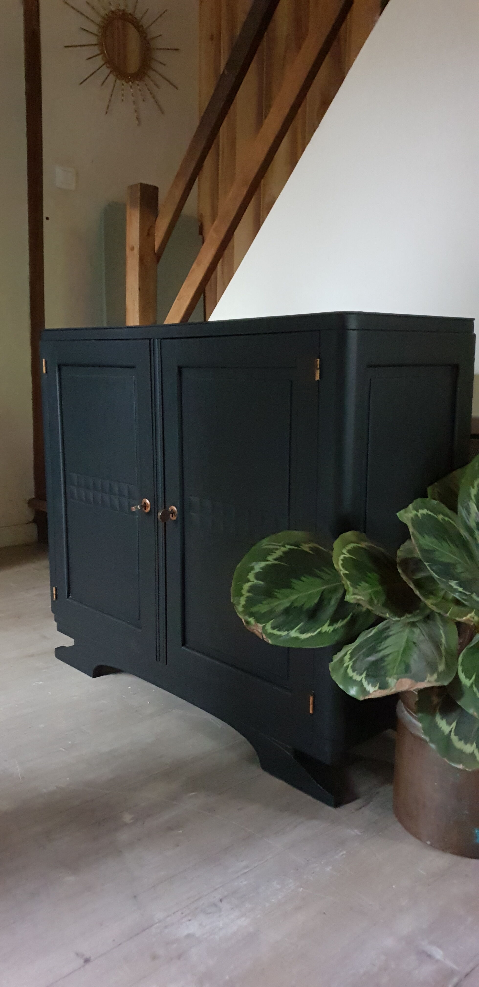 Black art deco buffet