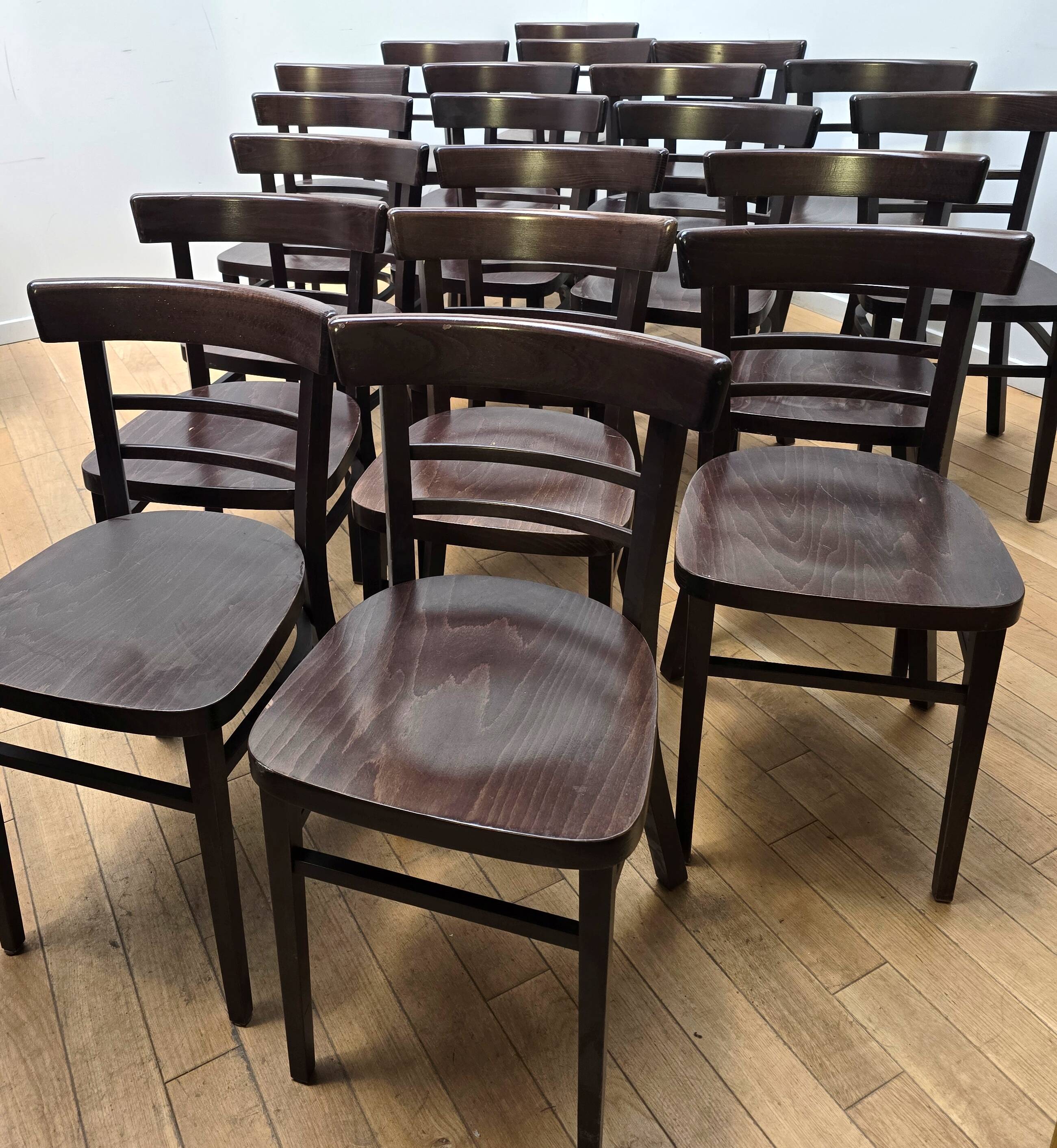 Set of 20 bistro chairs