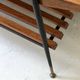 Mid-century coffee table with 2 mahogany wood tops and brass detail, Italy.