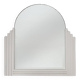 Elegant white lacquered Art Deco mirror in wood, France ca. 1930