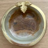 Ashtray or empty pocket in marble and brass