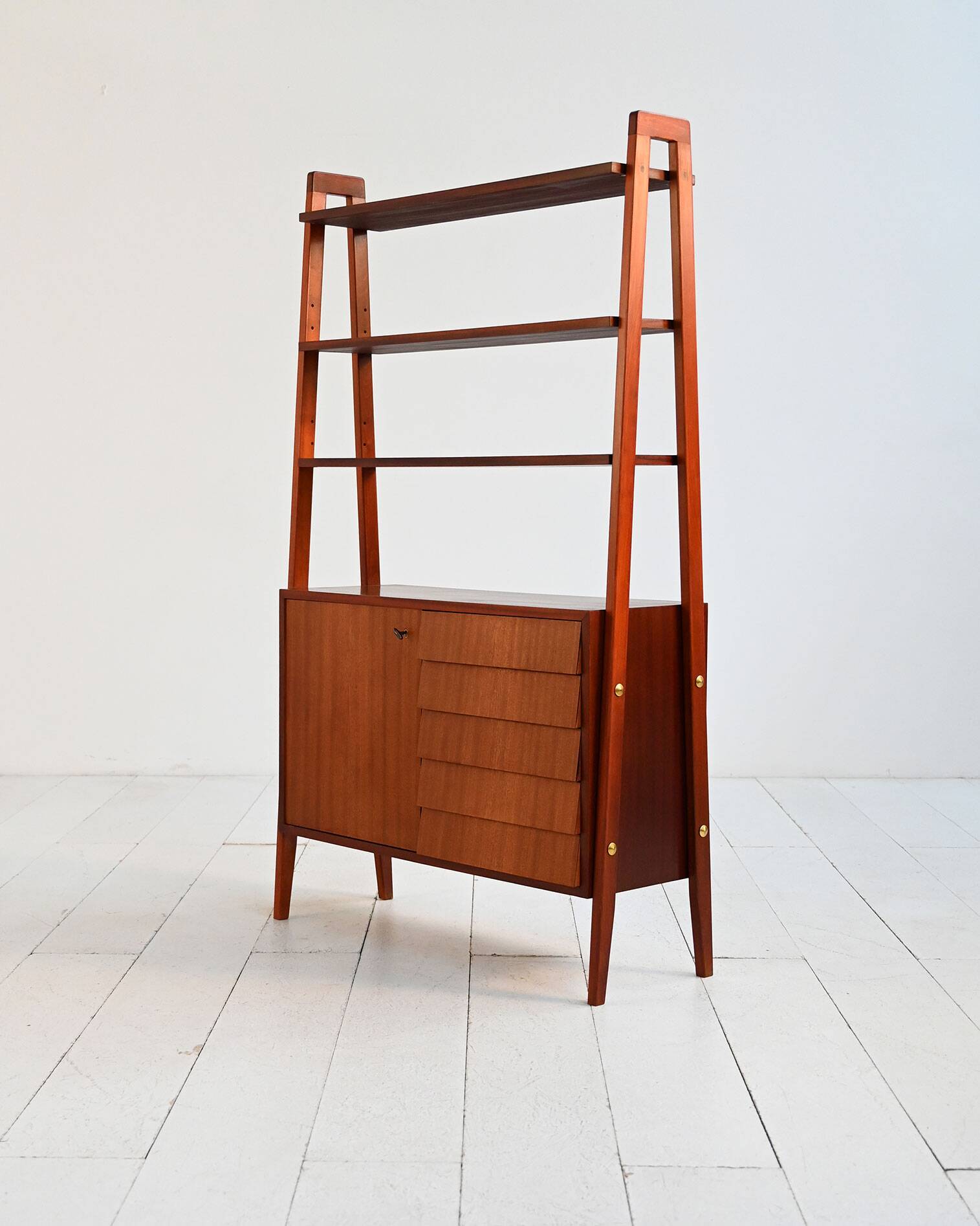 Scandinavian Mahogany Bookcase, 1960s