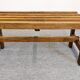 Wooden slatted display bench or support, France circa 1960.