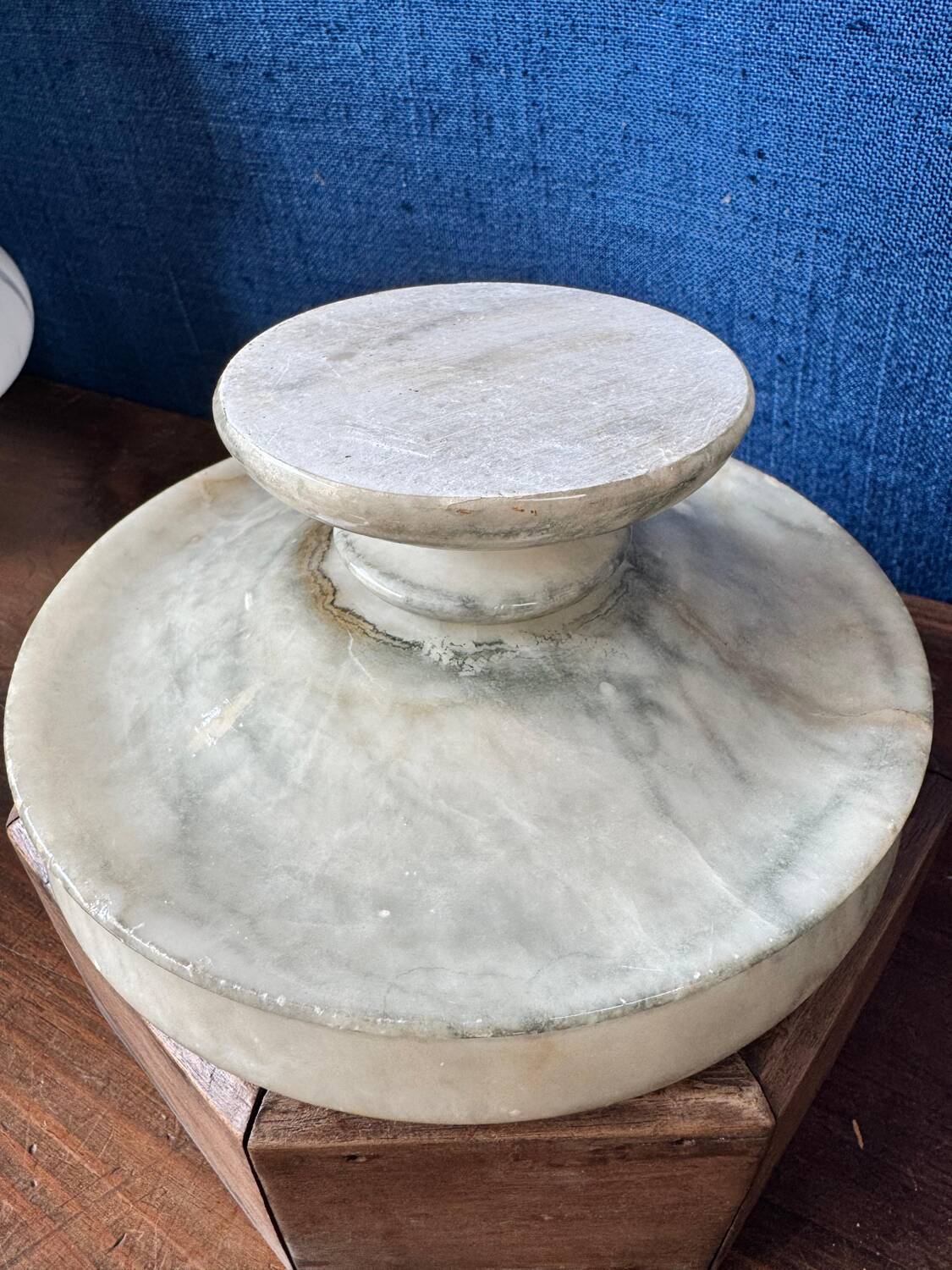 Beautiful footed bowl/trinket dish in alabaster.