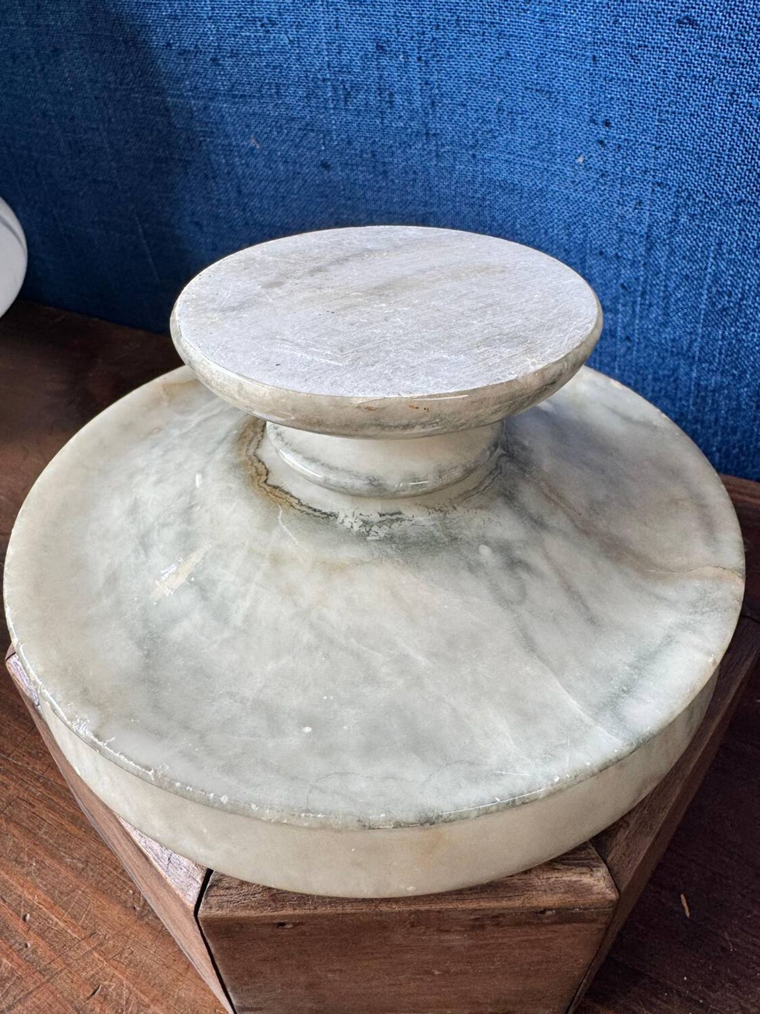 Beautiful footed bowl/trinket dish in alabaster.