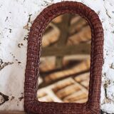 Spanish wicker mirror, 1960