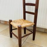 Provençal straw chair with braces, mid-20th century, for children