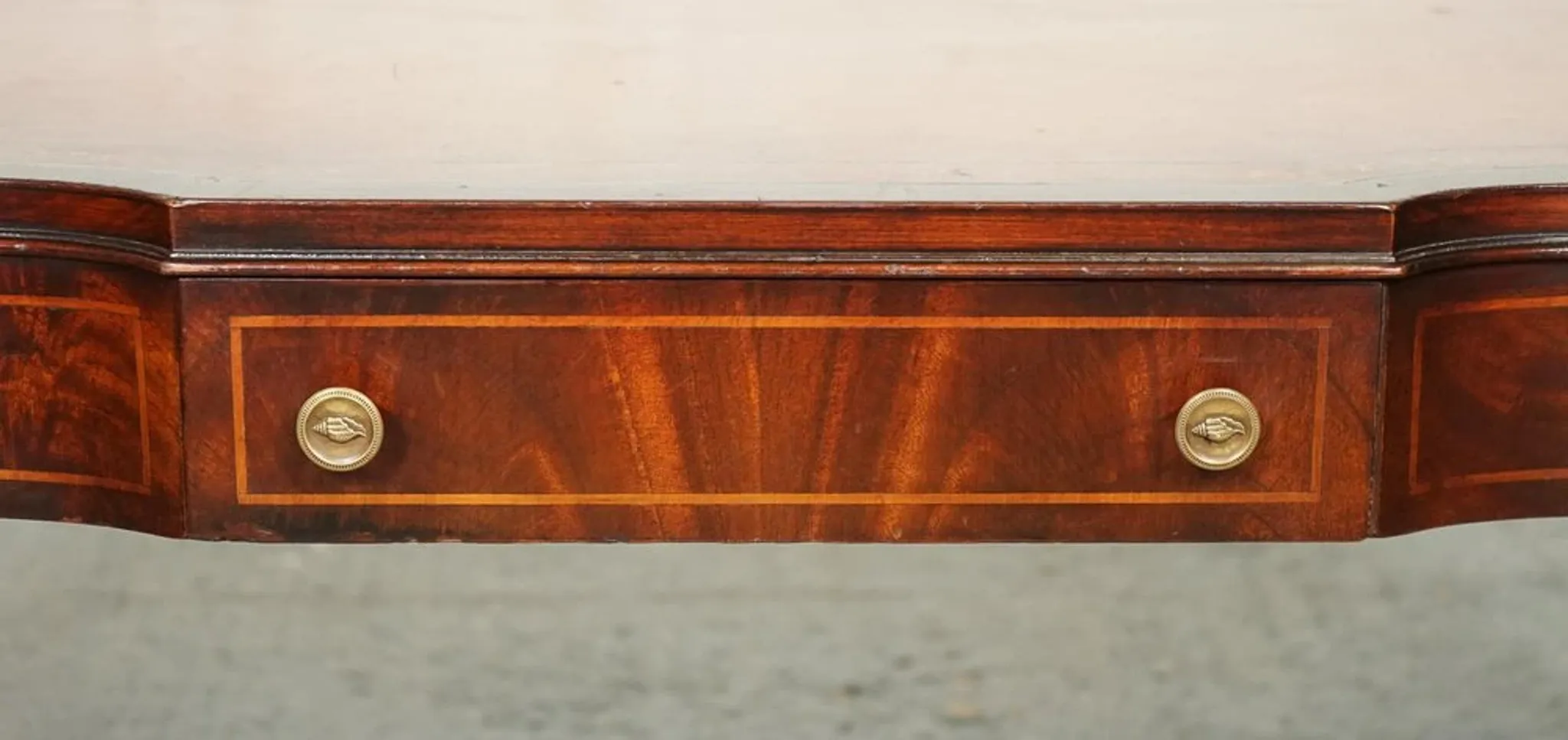 Heirloom Vintage Brown Leather Coffee Table by Weiman