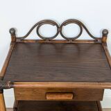 Pair of rattan bedside tables