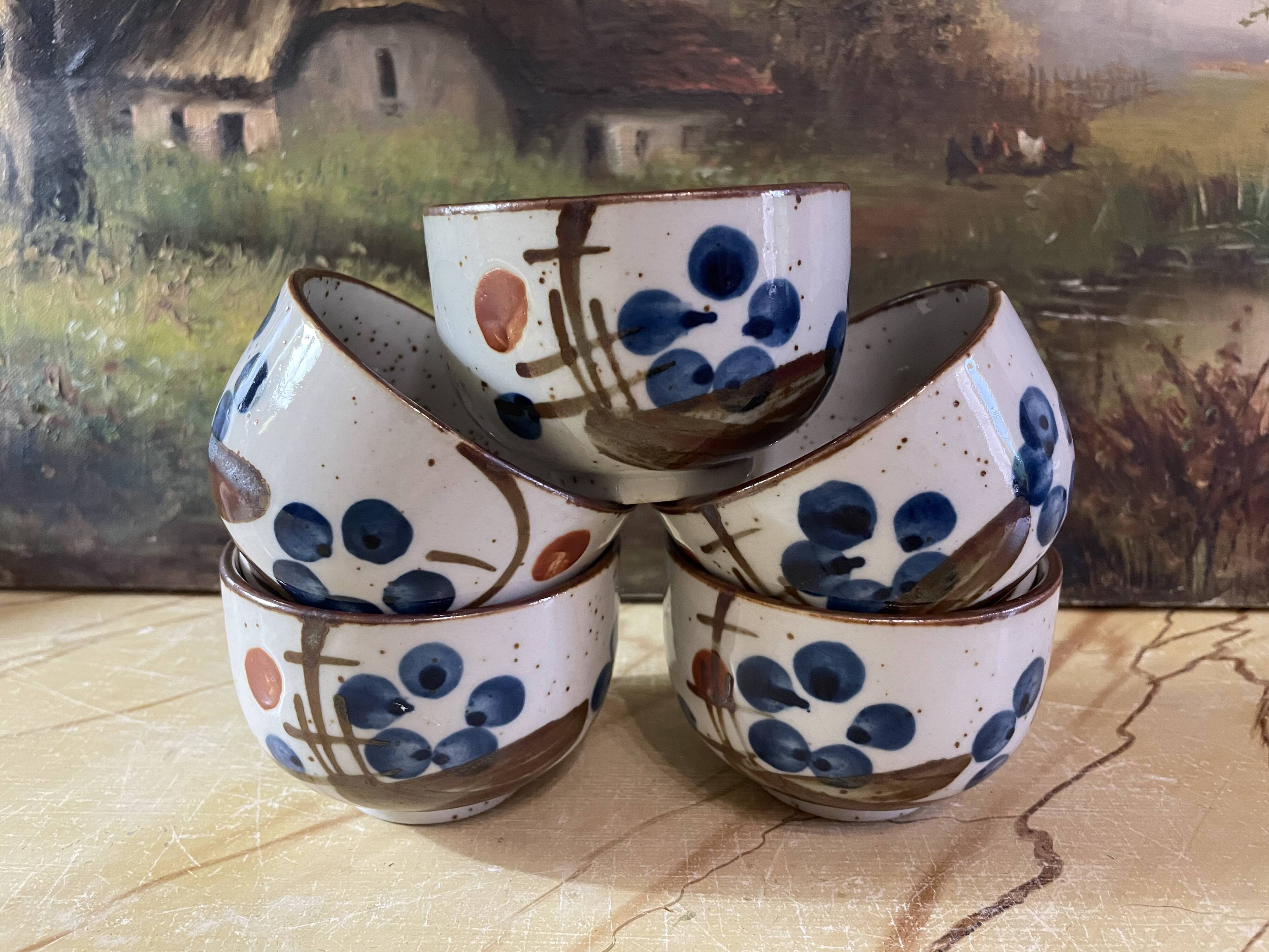 Vintage Japanese tea bowls