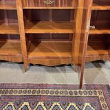 Louis XV style 3-door wardrobe in oak and rosewood - 1970s