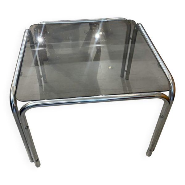 Table basse Bauhaus en chrome