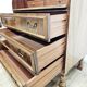 Walnut cylinder-roll-top secretary desk, 1970s.