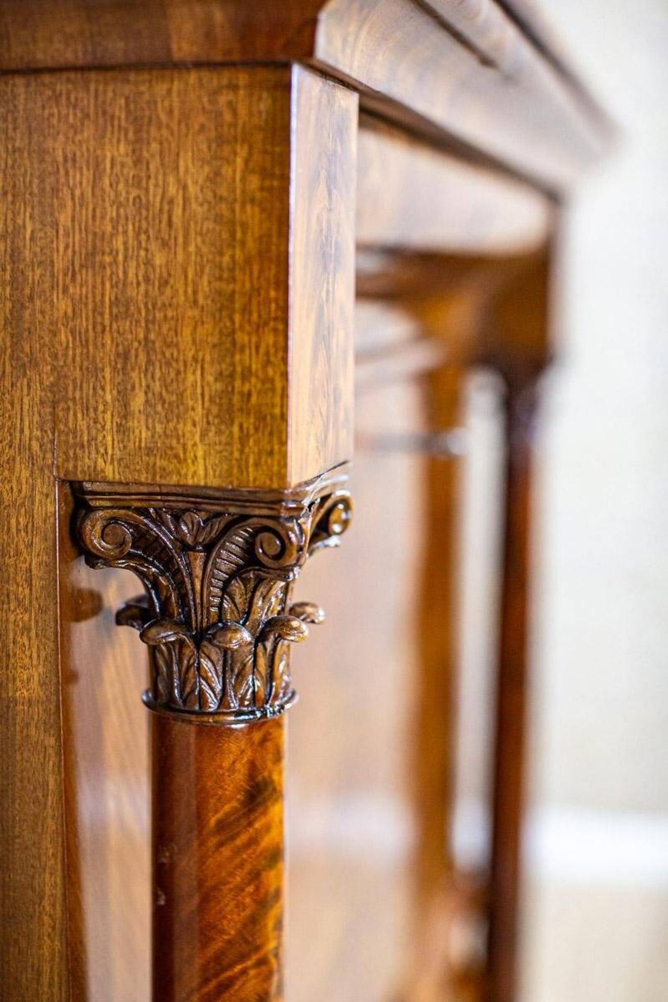 Secrétaire en acajou Biedermeier antique, 1850