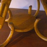 Table basse circulaire en bambou, années 1960
