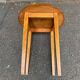 1960s Scandinavian round wooden side table