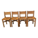 Suite de 4 chaises  Méribel par Charlotte Perriand 1950