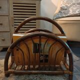 Dark bamboo magazine holders