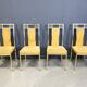 Vintage brass dining chairs by Belgochrom, 1970s