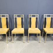 Vintage brass dining chairs by Belgochrom, 1970s