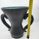 Jean Austruy Black Ceramic Ear Vase French 1950s Vintage