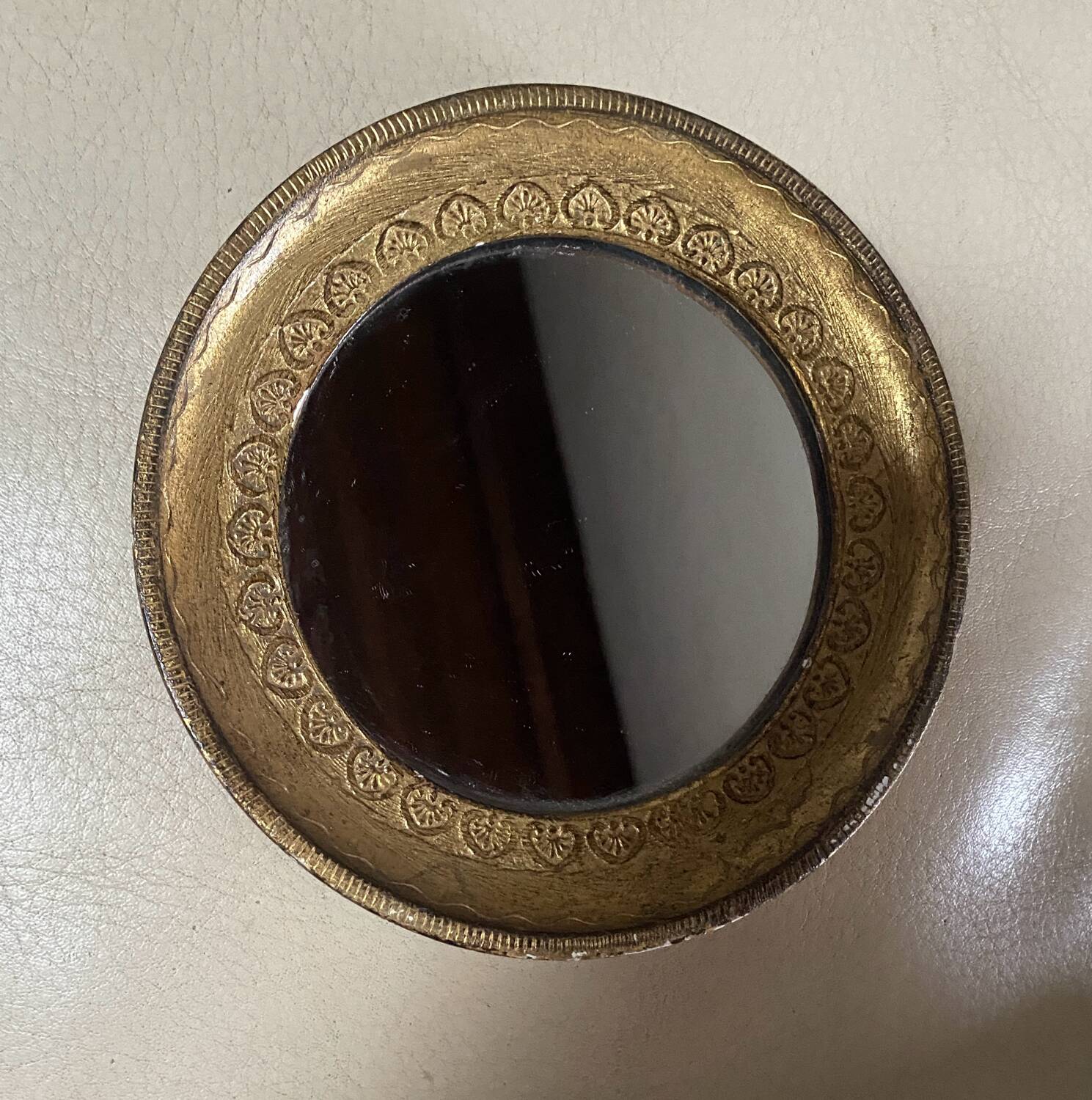 Small vintage wooden Venetian mirror