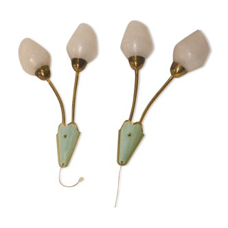 Pair of wall lamps 50s