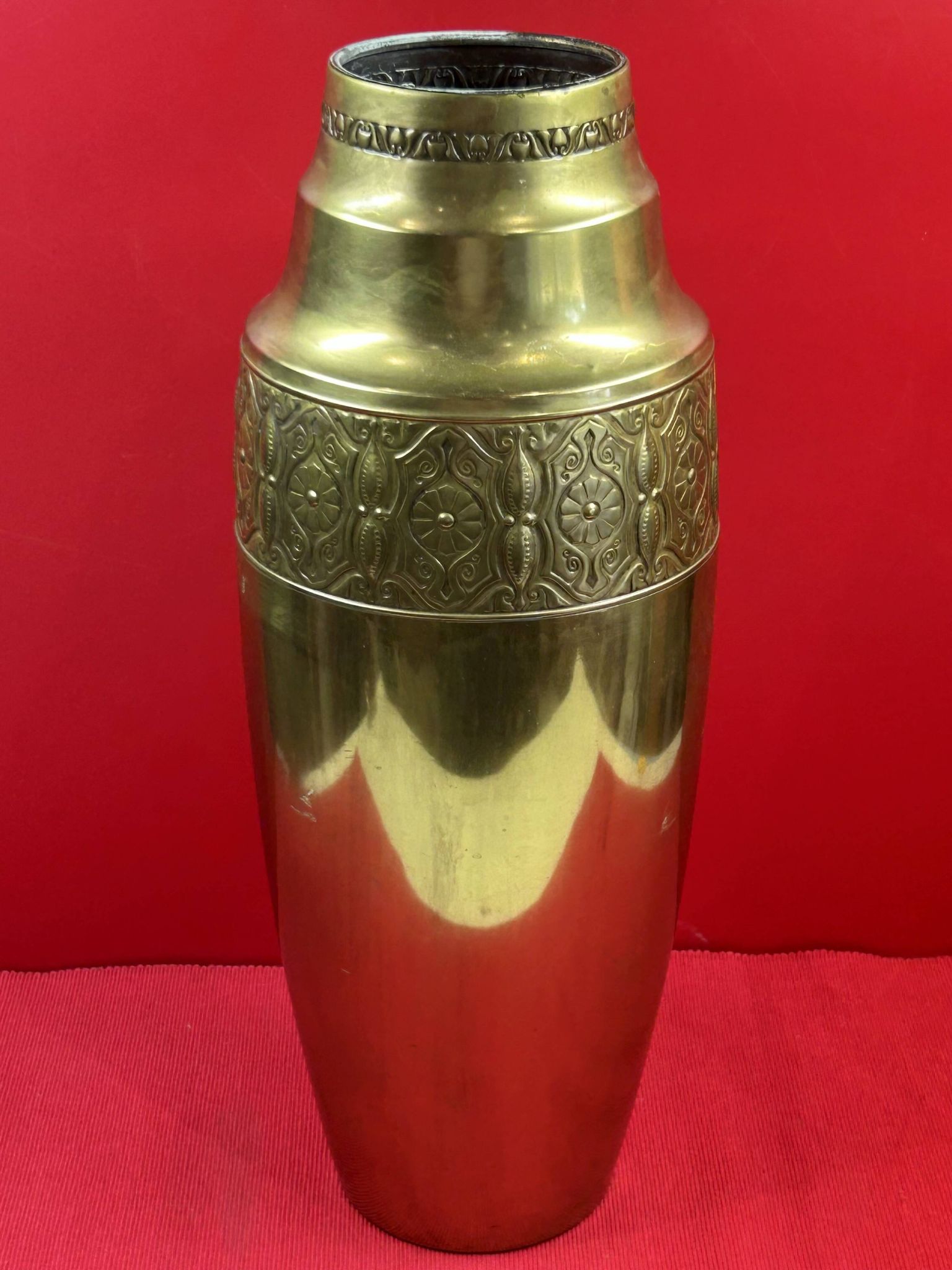 Dinanderie - Grand Art Deco Vase brass 40 cm