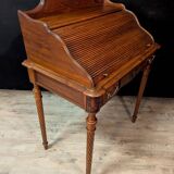 Louis XVI style cylinder desk in walnut