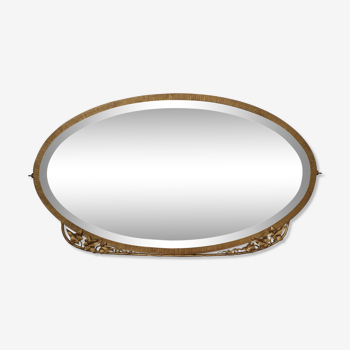 Large oval mirror Art deco 47 X 82