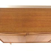 Scandinavian enfilade in teak, Möbelfabriken Linden, Horda, Sweden, 1960.