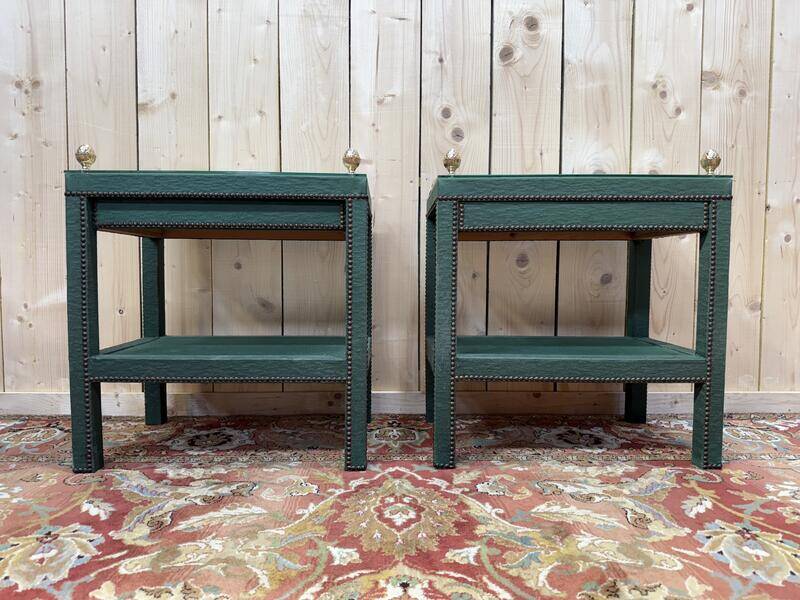 Paire de tables de chevets ou bouts de canapé 1970