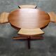 Dyrlund Flip Flap Lotus dining table in teak Denmark 1960